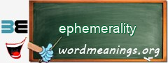 WordMeaning blackboard for ephemerality